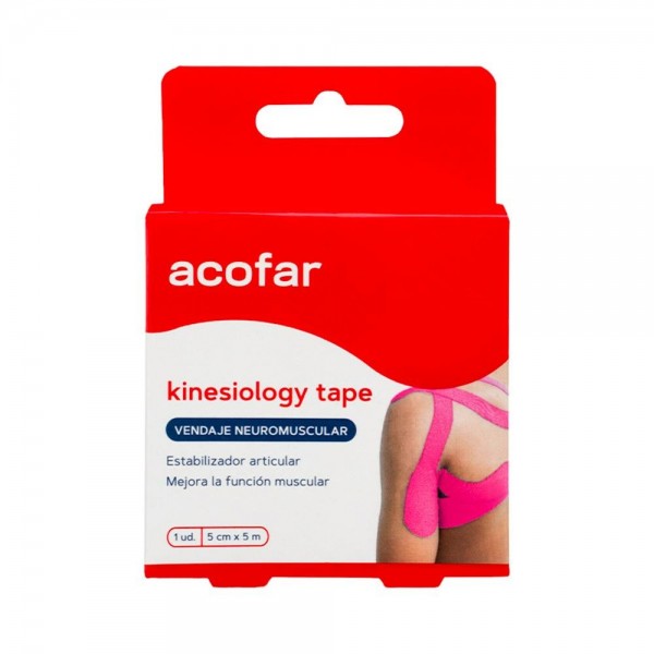 KINESIO TAPE ACOFARSPORT 5 CM X 5 M FUCSIA 1 UN