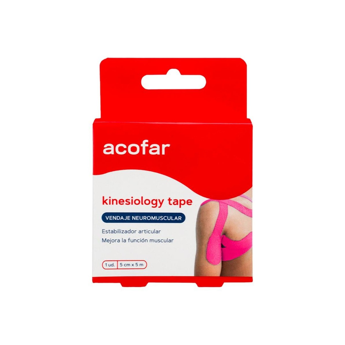KINESIO TAPE ACOFARSPORT 5 CM X 5 M FUCSIA 1 UN