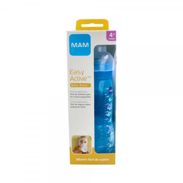 BIBERON MAM EASY ACTIVE BABY BOTTLE 330 ML - AZUL