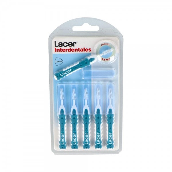 CEPILLO INTERDENTAL LACER CONICO RECTO AZUL 6 U