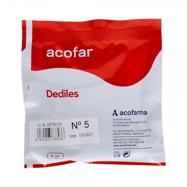 DEDILES ACOFAR N 5 12 UNID (LARG) 75 MM X 22 MM (DIAM)